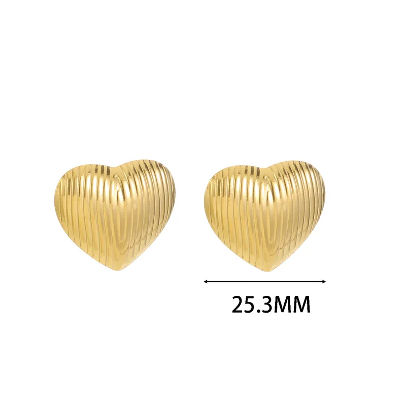 Heart-shaped statement earrings